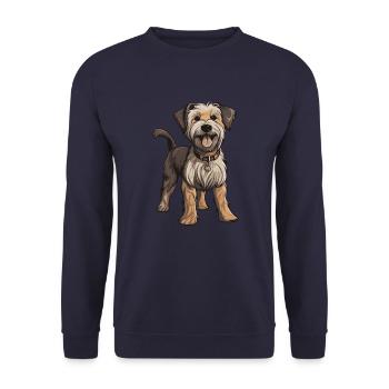 Yorkshire Terrier Hund - Unisex Pullover - Navy - Vorne - Alina (178cm) & Michal (187cm)