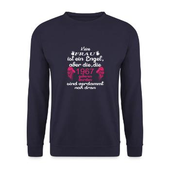 Frau Engel 1967 - Unisex Pullover - Navy - Vorne - Alina (178cm) & Michal (187cm)