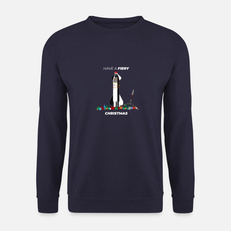 Wir wünschen Ihnen ein feuriges Weihnachtsfest! - Unisex Pullover - Navy