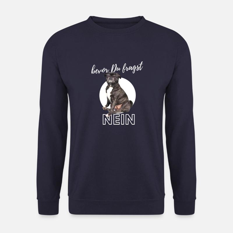bevor Du fragst NEIN weiß - Unisex Pullover - Navy