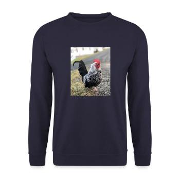Rooster - Unisex Sweatshirt - navy - Front - Alina (178cm) & Michal (187cm)