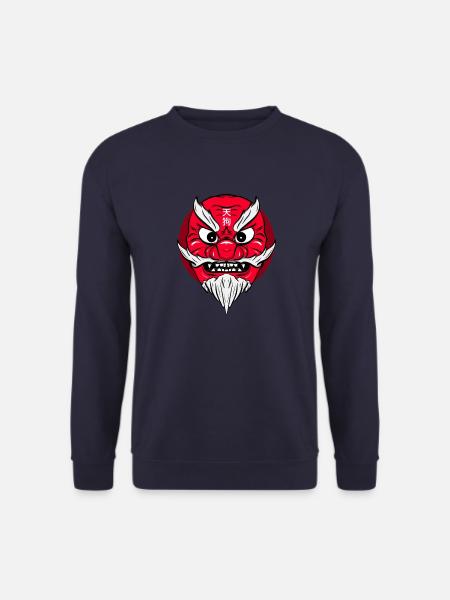 Tengu, der japanische Dämon der Berge - Unisex Pullover - Navy