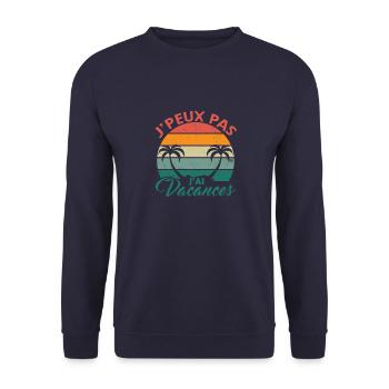 Vacances d été - Sweat-shirt Unisexe - marine - Devant - Alina (178cm) & Michal (187cm)