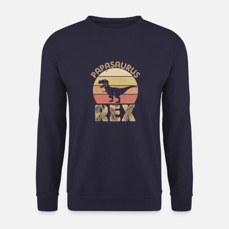 Papasaurus Rex Papa Dinosaure - Sweat-shirt Unisexe - marine