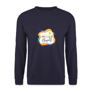 Es ist Sommer - Unisex Pullover - Navy - Vorne - Alina (178cm) & Michal (187cm)