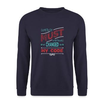 funny gift idea health informatics specialist - Unisex Pullover - Navy - Vorne - Alina (178cm) & Michal (187cm)