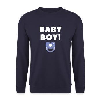 baby boy - Unisex Pullover - Navy - Vorne - Alina (178cm) & Michal (187cm)