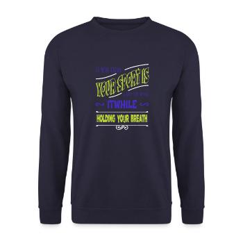 swim bike run swim team indoor swimming pool apnoe - Unisex Pullover - Navy - Vorne - Alina (178cm) & Michal (187cm)