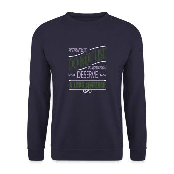 Blagues de blogs Drôle de cadeau École Cool - Sweat-shirt Unisexe - marine - Devant - Alina (178cm) & Michal (187cm)