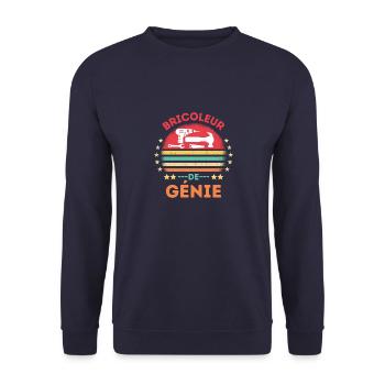 Bricoleur de génie 5 - Sweat-shirt Unisexe - marine - Devant - Alina (178cm) & Michal (187cm)