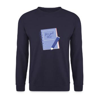 Du hast das - Unisex Pullover - Navy - Vorne - Alina (178cm) & Michal (187cm)