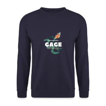 GAGE, Grand Amour Grande Energie - Sweat-shirt Unisexe - marine - Devant - Alina (178cm) & Michal (187cm)