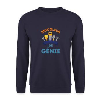 Bricoleur de génie 5 - Sweat-shirt Unisexe - marine - Devant - Alina (178cm) & Michal (187cm)
