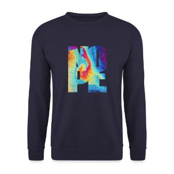 NOPE - sei kein Ja - Sager! - Unisex Pullover - Navy - Vorne - Alina (178cm) & Michal (187cm)