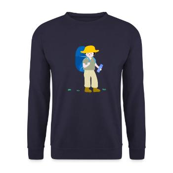Campingplätze 1 - Unisex Pullover - Navy - Vorne - Alina (178cm) & Michal (187cm)