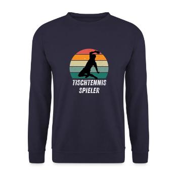 Tischtennisspieler - Unisex Pullover - Navy - Vorne - Alina (178cm) & Michal (187cm)