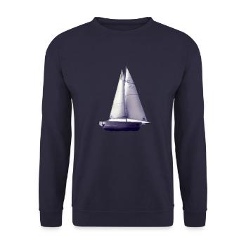 Voile, Voile, Voilier, Marin, Voilier - Sweat-shirt Unisexe - marine - Devant - Alina (178cm) & Michal (187cm)