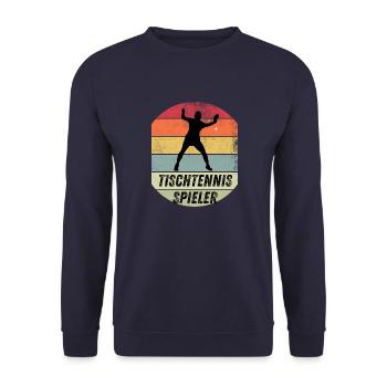 Tischtennisspieler - Unisex Pullover - Navy - Vorne - Alina (178cm) & Michal (187cm)