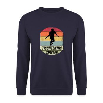 Tischtennisspieler - Unisex Pullover - Navy - Vorne - Alina (178cm) & Michal (187cm)