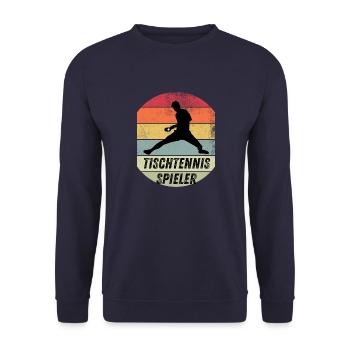 Tischtennisspieler - Unisex Pullover - Navy - Vorne - Alina (178cm) & Michal (187cm)