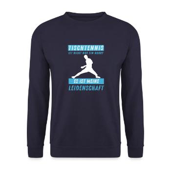 Tischtennis ist meine Leidenschaft - Unisex Pullover - Navy - Vorne - Alina (178cm) & Michal (187cm)