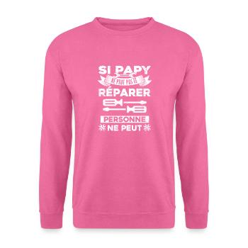 Papy bricoleur réparateur 1 - Sweat-shirt Unisexe - rose - Devant