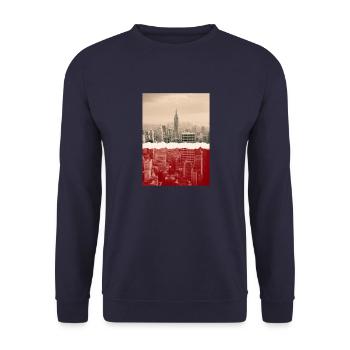 New York - Unisex Pullover - Navy - Vorne - Alina (178cm) & Michal (187cm)