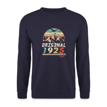 1925 vintage anniversaire rétro vintage cadeau - Sweat-shirt Unisexe - marine - Devant - Alina (178cm) & Michal (187cm)