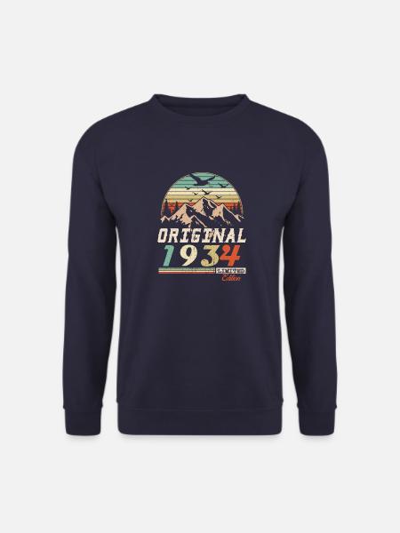 1934 Vintage Retro Geburtstag Vintage Geschenk - Unisex Pullover - Navy