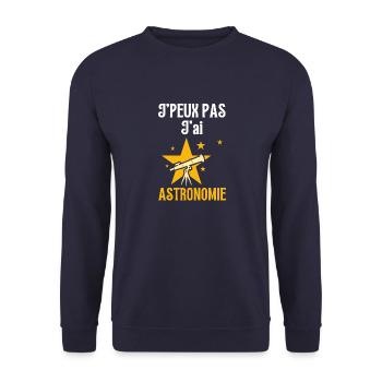 Astronomie téléscope - Sweat-shirt Unisexe - marine - Devant - Alina (178cm) & Michal (187cm)