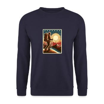 Wandern in den Bergen - Unisex Pullover - Navy - Vorne - Alina (178cm) & Michal (187cm)