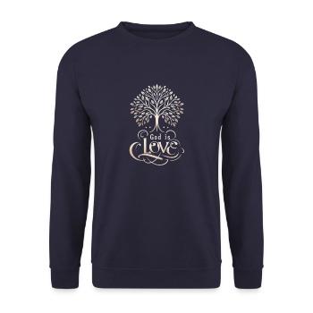 god is love - Sweat-shirt Unisexe - marine - Devant - Alina (178cm) & Michal (187cm)