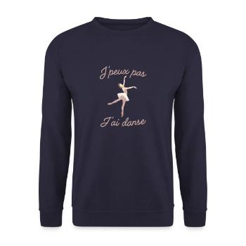 Je peux pas j ai danse danseuse - Sweat-shirt Unisexe - marine - Devant - Alina (178cm) & Michal (187cm)
