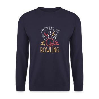 Bowling - Sweat-shirt Unisexe - marine - Devant - Alina (178cm) & Michal (187cm)