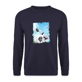 Graduation 2024 class High school graduation party - Unisex Sweatshirt - navy - Front - Alina (178cm) & Michal (187cm)