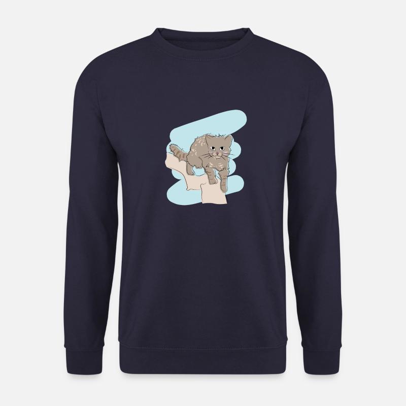 Illustrated design with wildcat - Unisex Sweatshirt - navy