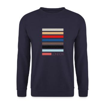 All the Colours - London - Unisex Sweatshirt - navy - Front - Alina (178cm) & Michal (187cm)