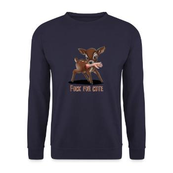 Tueur Faon 06 2024 03 - Sweat-shirt Unisexe - marine - Devant - Alina (178cm) & Michal (187cm)