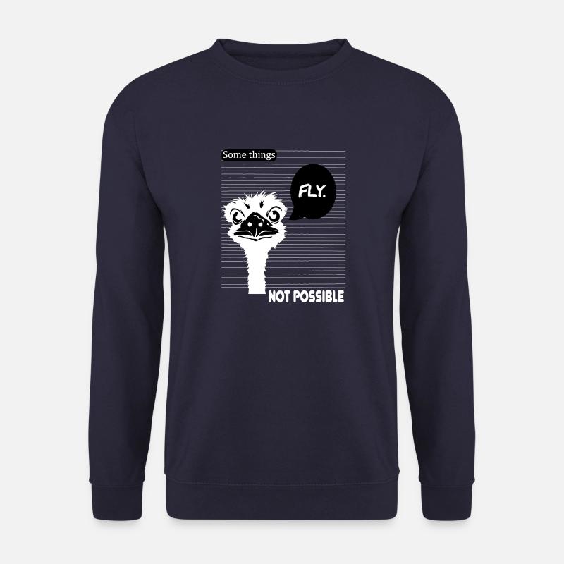STAUSSENFLIEGE WEISS - Unisex Pullover - Navy
