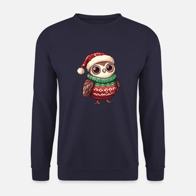 Owl Christmas Comic - Unisex Sweatshirt - navy