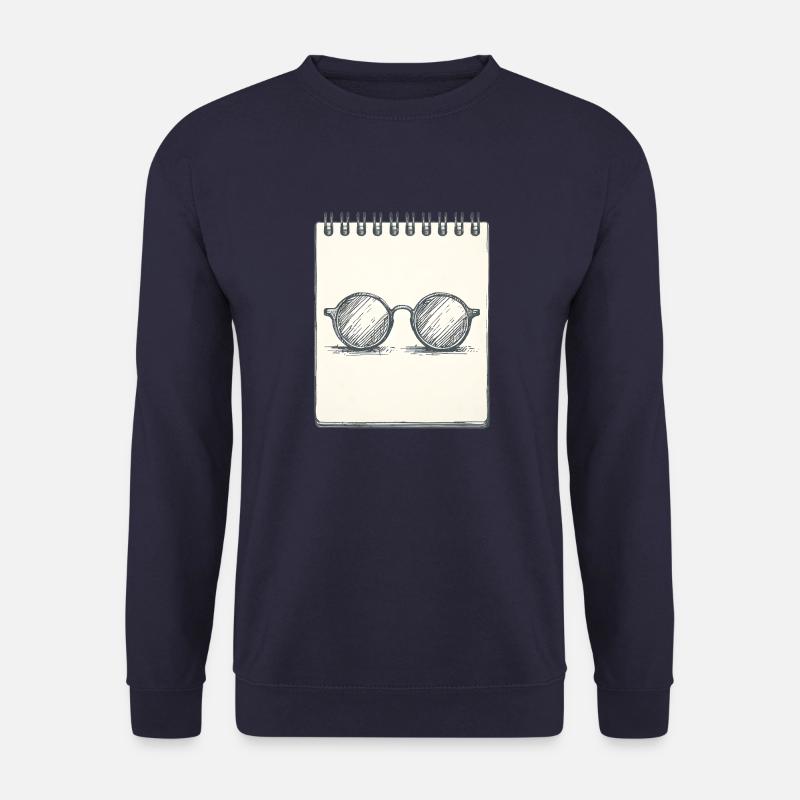 Zeichnung einer Brille - Unisex Pullover - Navy