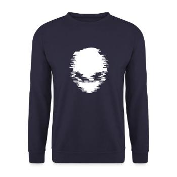 Außerirdischer außerirdischer Besucher - Unisex Pullover - Navy - Vorne - Alina (178cm) & Michal (187cm)