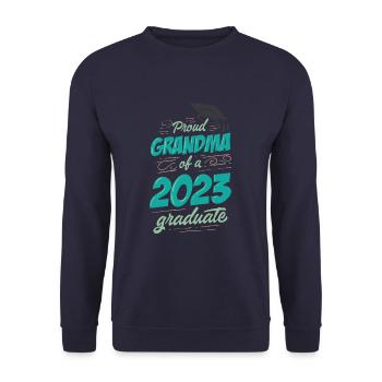 Fière grand-mère d’une promotion d’études supérieures 2023 de 2023 - Sweat-shirt Unisexe - marine - Devant - Alina (178cm) & Michal (187cm)