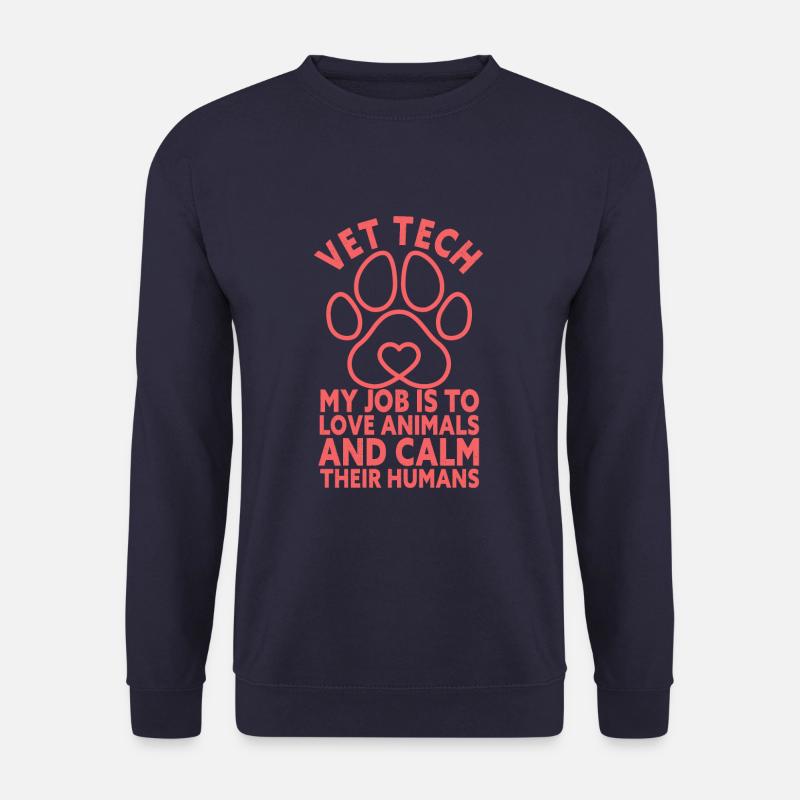 Technicien vétérinaire Funny Vet Tech - Sweat-shirt Unisexe - marine