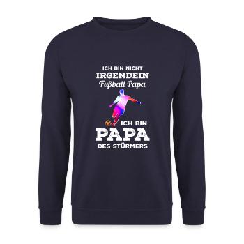 Ich Bin Nicht Irgendein Fußball Papa - Unisex Pullover - Navy - Vorne - Alina (178cm) & Michal (187cm)
