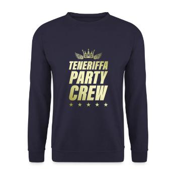 Tenerife Party Crew Gold - Unisex Sweatshirt - navy - Front - Alina (178cm) & Michal (187cm)