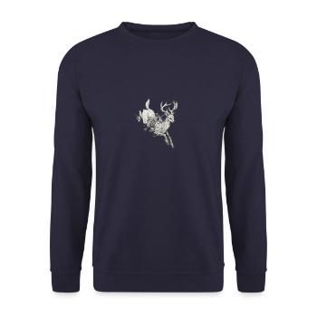 Bambie - Unisex Pullover - Navy - Vorne - Alina (178cm) & Michal (187cm)