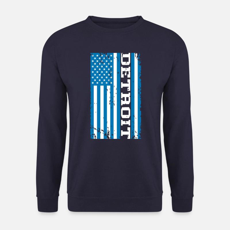 Detroit US Flagge - Unisex Pullover - Navy