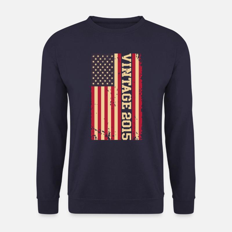 Millésime 2015 Drapeau US - Sweat-shirt Unisexe - marine