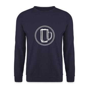 Beer Glass Beer Mug Cheers - Unisex Sweatshirt - navy - Front - Alina (178cm) & Michal (187cm)